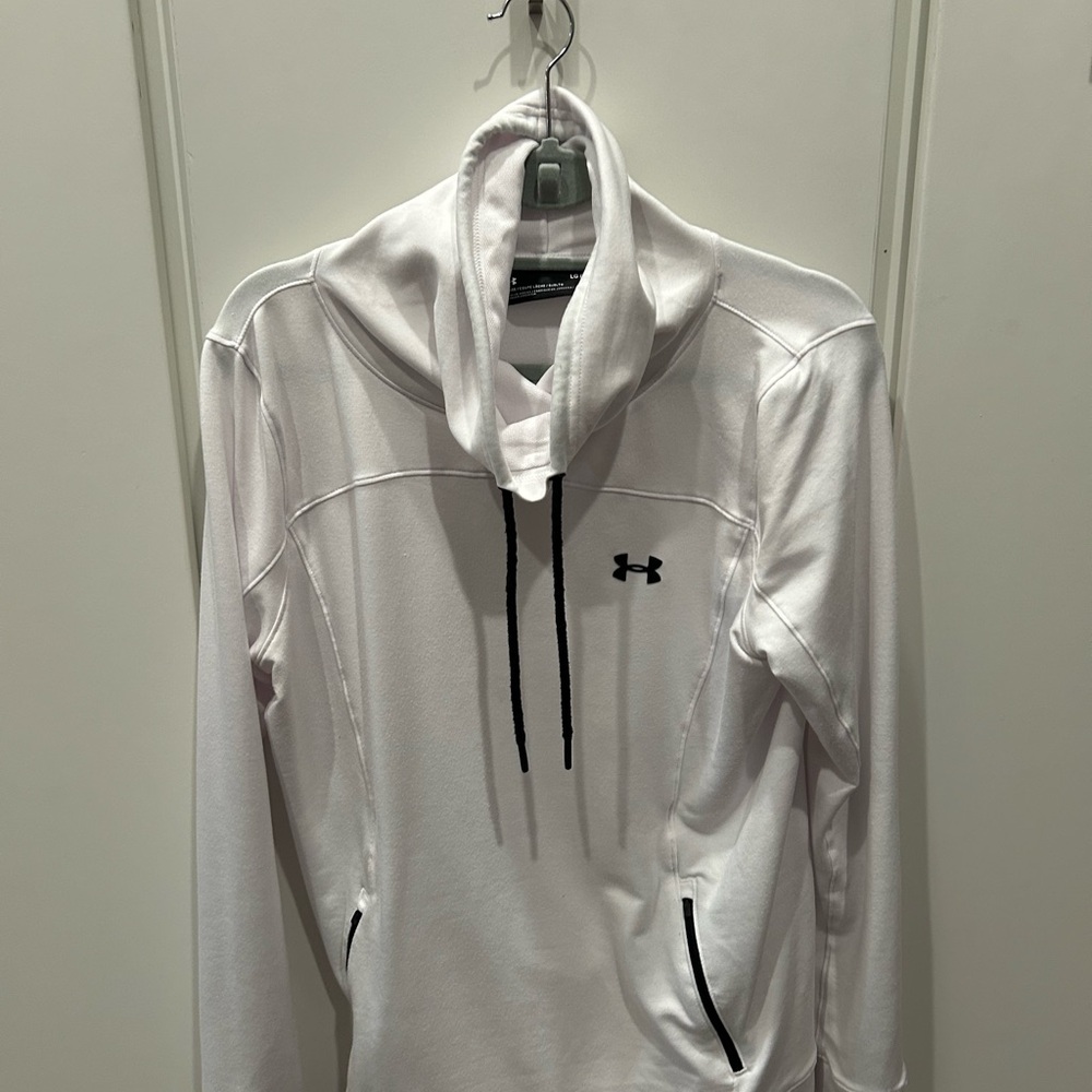 Under Armour White and Gray Hoodie